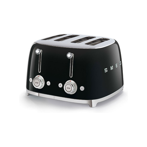 Smeg 50's Retro Style 4-Slice Toaster - Glossy Black (Photo: 2)